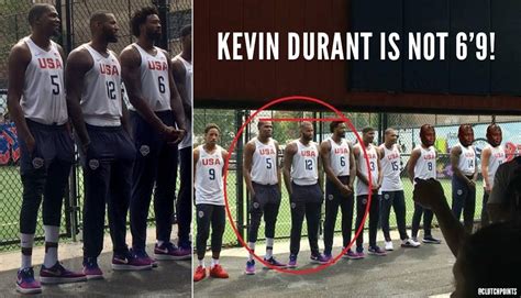 kevin durant height comparison